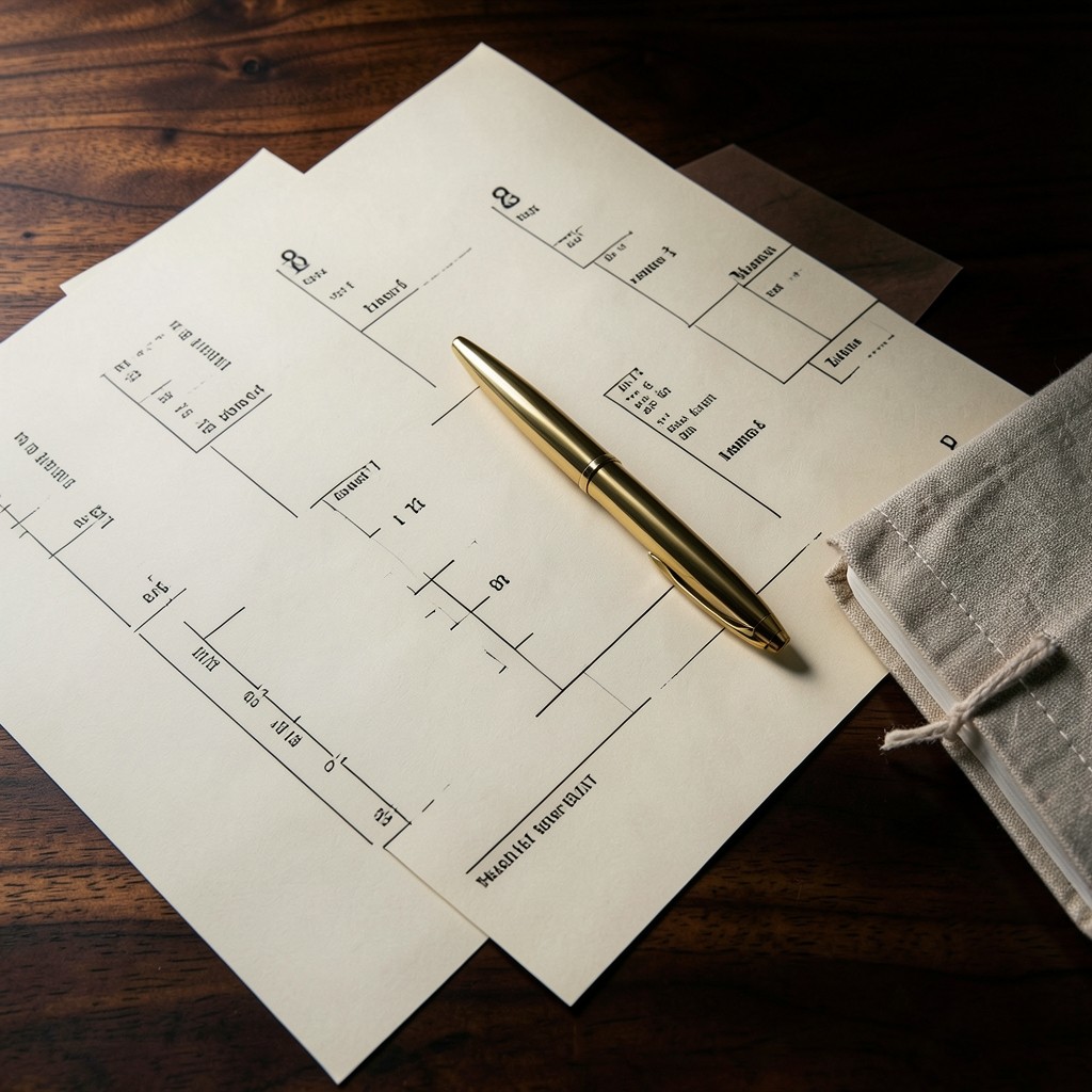 Printed headcount and turnover charts arranged on a dark wooden desk